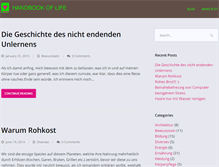 Tablet Screenshot of handbook-of-life.com